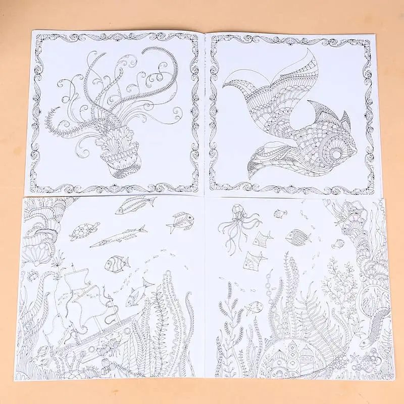 Livre De Coloriage Pour Adulte Anti Stress Océan Perdu – Image 2