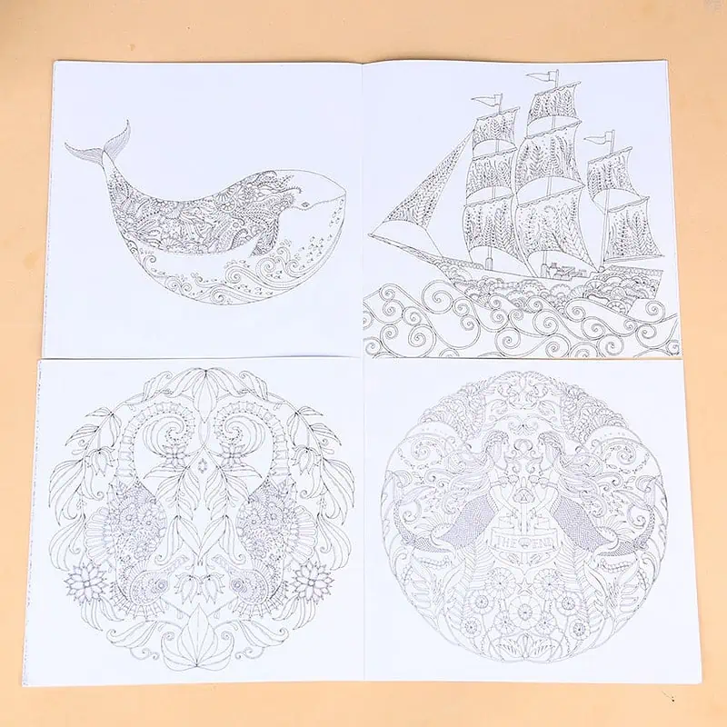 Livre De Coloriage Pour Adulte Anti Stress Océan Perdu – Image 3