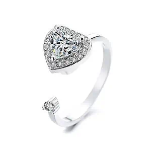 Bague Anti Anxiété Cœur Diamant