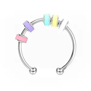 Bague D'Anxiété Émail Coloré