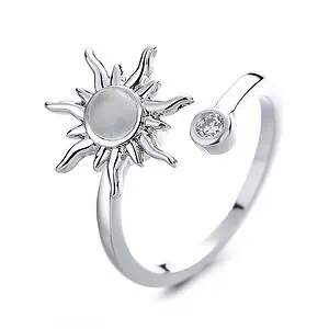 Bague D'Anxiété Soleil Rotatif