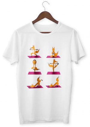 T-Shirt Zen  Renard Posture Yoga - Shop Antistress