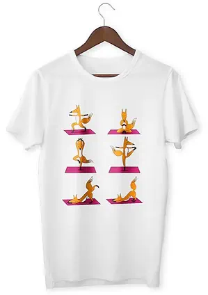 T-Shirt Zen <br> Renard Posture Yoga - Shop Antistress