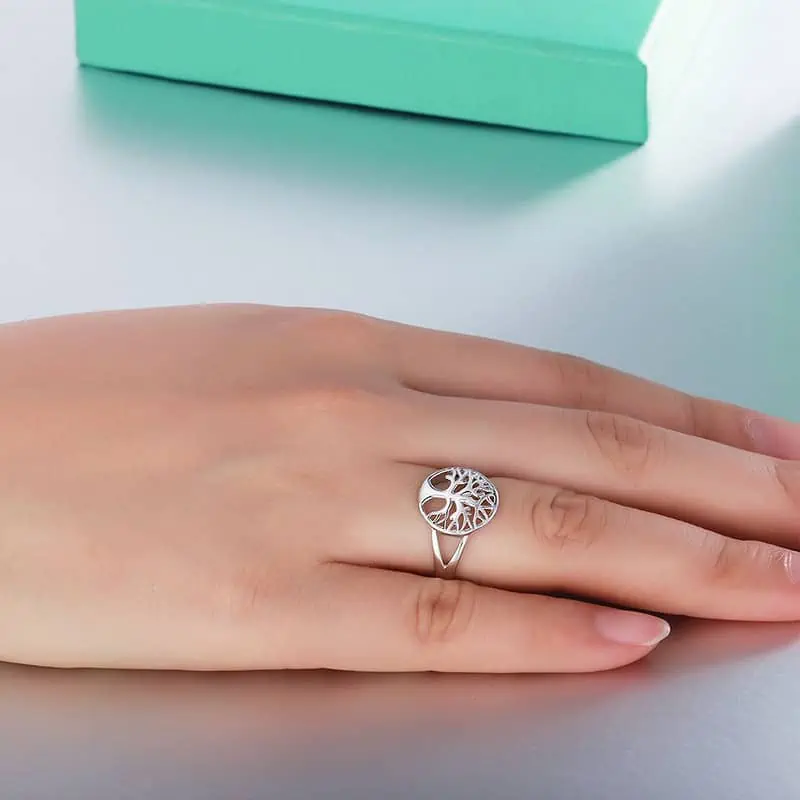 Bague Anti Stress Arbre De Vie (Argent) – Image 3