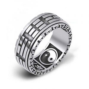 Bague Anti-Stress Anneau Signe Chinois (Argent) - Shop Antistress