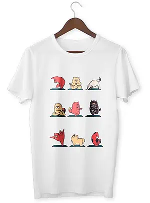 T Shirt Yoga Chat Posture