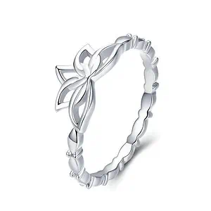 Bague Anti-Stress <br>Alliance Fleur de Lotus (Argent) - Shop Antistress