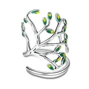 Bague Stress Arbre De Vie Réglable (Argent)