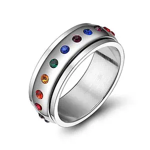 Bague Anti-Stress Arc en Ciel - Shop Antistress