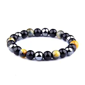 Bracelet Anti-Stress <br>Hématite et Oeil de Tigre Brun - Shop Antistress