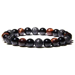 Bracelet Anti-Stress <br>Onyx et Oeil de Tigre - Shop Antistress