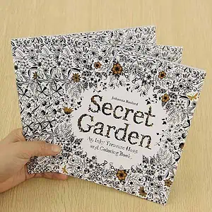 Livre De Coloriage Pour Adulte Anti-Stress Coloriage Jardin