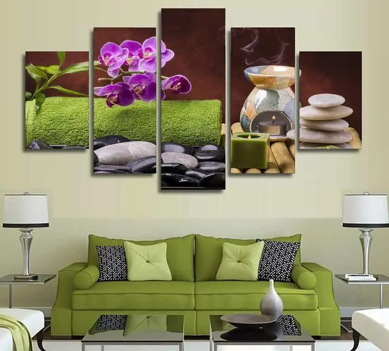 Tableau Zen Galets Et Fleurs – Image 4