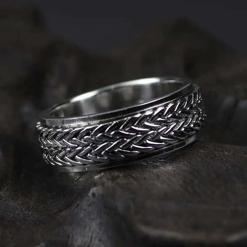 Bague Anti Stress Tresses (Argent) – Image 3