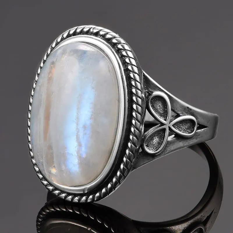 Bague Pierre Naturelle Zen De Lune Argent – Image 4