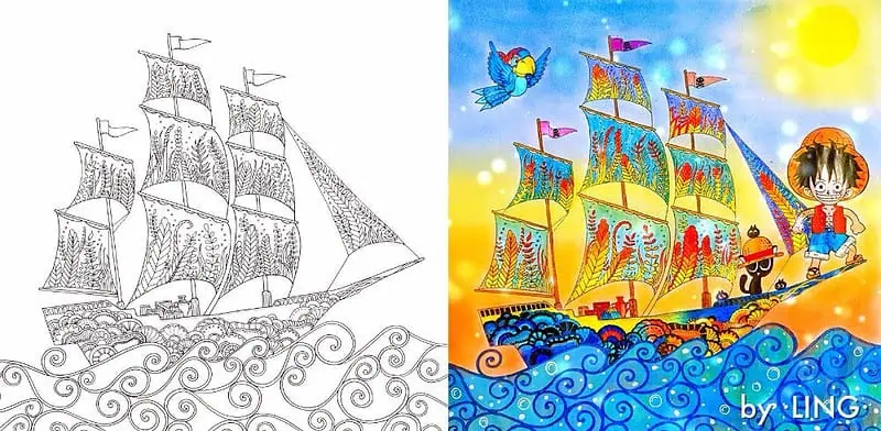 Coloriage Anti Stress Adulte Mandala Océan – Image 6