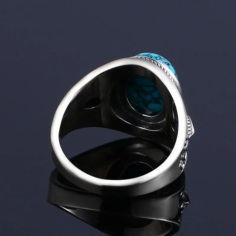 Bague Pierre Naturelle Zen Argent Turquoise – Image 5