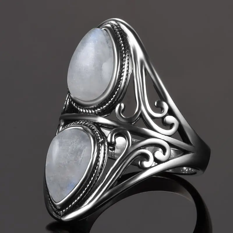 Bague Pierre Naturelle Zen Argent De Lune – Image 4