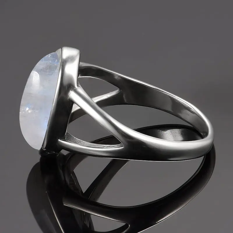 Bague Pierre Naturelle Zen De Lune Blanche – Image 6