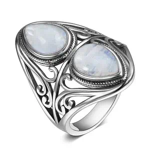 Bague Argent Pierre de Lune