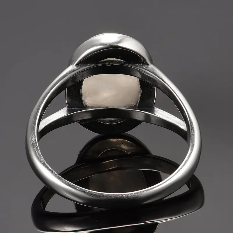 Bague Pierre Naturelle Zen De Lune Blanche – Image 5