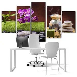 Tableau Zen <br>Galets et Fleurs - Shop Antistress